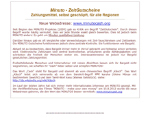 Tablet Screenshot of minuto-zeitgutscheine.de